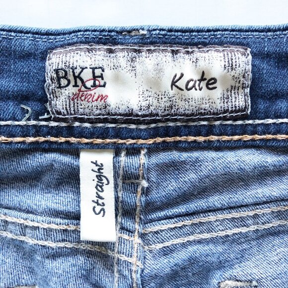 BKE Kate Straight Dark Wash Blue Jeans Womens 26 Short - Picture 5 of 11